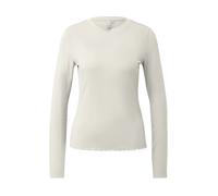 T-shirt à manches longues coupe ajustée femme QS Blanc XL