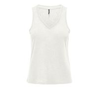 ONLY Haut Femme Onlpenny – Col en V, tricot S/L – Cloud Dancer S