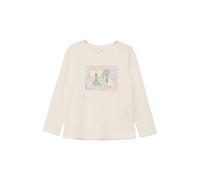 T-shirt Ã manches longues forme A avec imprimÃ© mousse fille s.Oliver Beige 2/3 ans