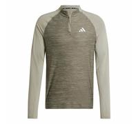 T-shirt à manches longues homme Adidas Gym+ 3 Bandas 1/4Zip Marron