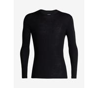 Icebreaker - Top Everyday pour Homme 175 de Poids Moyen - T-Shirt à Manches Longues Col Rond - Couche de Base en 100% Laine Mérinos - Black, L