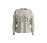 T-shirt à manches longues imprimé sur le devant col bateau femme COMMA Beige 40