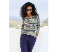 T-shirt à manches longues mélange de motifs - Best Connection - kaki-marine imprimé KAKI-MARINE IMPRIMÉ 46