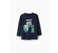 T-shirt à manches longues minecraft bleu foncé 11/12A