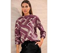 T-shirt à manches longues motif imprimé exclusif - Rick Cardona - bordeaux-sable imprimé BORDEAUX-SABLE IMPRIMÉ 50