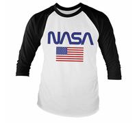 T-Shirt À Manches Longues Old Glory Officiellement Licencié NASA Tailles S-XXL