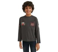 T-shirt à manches longues pour enfant - T-shirt pour enfant - Différentes couleurs - Vert - Gris - Vêtements pour enfant de 8 ans à 16 ans - Vêtements pour vêtements, Carbone, 14 ans
