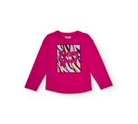 T-shirt à manches longues pour fille avec imprimé brillant feeling good fuchsia 8A