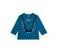 T-shirt à manches longues pour garçon avec motif crocodile bleu 3A