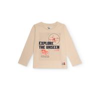 T-shirt à manches longues pour garçon avec motif technologique beige 4A