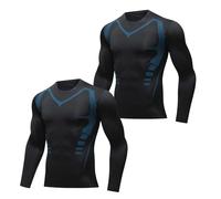 T-shirt à manches longues pour homme - Chemisier basique 2024 - Nouvelle version gainante - T-shirt à manches longues Energxcell - Débardeur de compression amincissant - Pour sports d'intérieur et