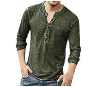 T-shirt à manches longues pour homme - En laine mérinos - Coupe droite - Pour l'extérieur, vert, XL