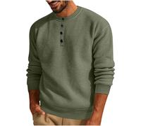 T-shirt à manches longues pour homme en tissu nid d'abeille, léger, de base, respirant, sportif, à la mode, couleur unie, col rond, léger, pour la course, le sport, durable et confortable, vert, L