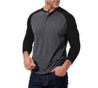 T-shirt à manches longues pour homme - Respirant - Séchage rapide - Manches raglan - T-shirt de course - Décontracté - Gym - T-shirt à manches longues - Maillot de corps - T-shirt de loisirs, X1 Gris