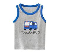 T-shirt à manches longues pour homme tout-petit enfant bébé garçon fille bus voitures vaisseau spatial gilet sans manches avec col rond T-shirts hauts t-shirts vêtements pour enfants tout-petits