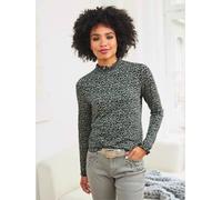 T-shirt à manches longues ravissant tissu imprimé - Linea Tesini - mousse-kaki imprimé MOUSSE-KAKI IMPRIMÉ 52