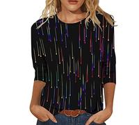 T-Shirt à Manches Trois-Quarts à col Rond et à Manches Longues pour Femmes Tee Shirt Homme Soldes Lot