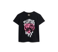 Superdry Indigo Workwear Cap Lo-fi Rock Graphic Fitted Short Sleeve T-shirt Rose M Femme