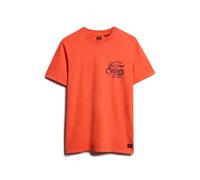 Superdry T-shirt Copper Label – motif sur la poitrine, manches courtes, orange, taille S Homme
