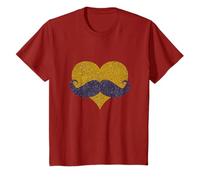 T-shirt à paillettes dorées pour la Saint-Valentin Motif moustache T-Shirt