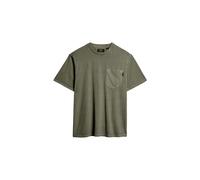 T-shirt à poche avec surpiqûres contrastées Superdry Gris L