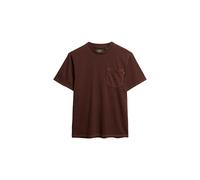 T-shirt Ã poche avec surpiqÃ»res contrastÃ©es Superdry Marron XL