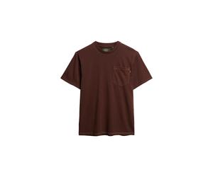 T-shirt Ã poche avec surpiqÃ»res contrastÃ©es Superdry Marron XL