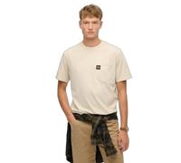 T-shirt Ã poche surpiqÃ»res contrastÃ©es Superdry Beige XL