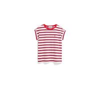 ARMEDANGELS - Women's Idaara Stripes - T-shirt - M - light oatmilk / mars red / dynamo blue