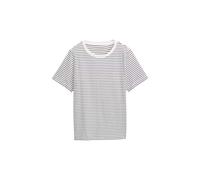 T-shirt Ã rayures avec petit imprimÃ© manche 1/2 femme Tom Tailor Basic Blanc XS