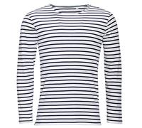 T-Shirt À Rayures Longues Manches Bleues Ou Rouges Et Blanches