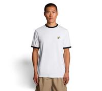 Lyle & Scott T-Shirt pour Homme Ts2201v-x187 (1 pièce), X187 Blanc/Bleu Marine foncé, XL