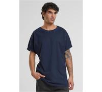 T-shirt à revers de forme longue Urban Classics Bleu M