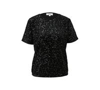 T-shirt à sequins avec doublure intérieure femme s.Oliver Noir 38