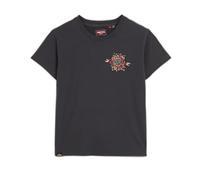 Superdry Tattoo Rhinestone Fitted Short Sleeve T-shirt Gris S Femme