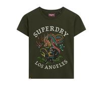 Superdry Tattoo Rhinestone Fitted Short Sleeve T-shirt Vert L Femme