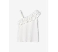 T-shirt à volant asymétrique fille écru 8A