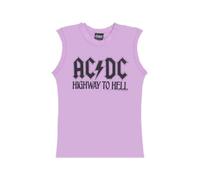T-Shirt AC/DC (Femme) -Highway to Hell-Taille S-Mauve [Import]