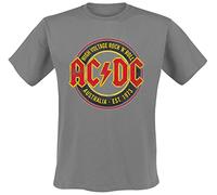 T-shirt AC/DC High Voltage - Rock 'N' Roll - Australie Est.1973 gris clair, S
