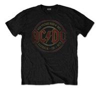 T-shirt acdc evolution of rock unisexe marine taille m Bleu G
