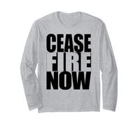 T-Shirt Actif « Cessez Le feu Maintenant » « End The Violence War Protect » Manche Longue