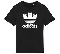 T Shirt Adicats - pour Homme - Imprimé en France - Coton 100% Bio - Cadeau Animaux Original Rigolo (Noir, M)