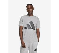T-shirt adidas Essentials Big Logo manches courtes gris noir pur - XS
