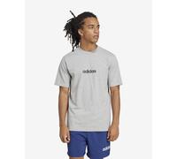 adidas Homme Essentials Linear Single Jersey Shirt, Medium Grey Heather/Black, L