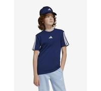 Adidas T-shirt Enfant Essentials 3 Stripes Bleu foncé/blanc 7-8 ans