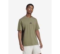 adidas Homme Essential Three Stripes Single Jersey Tee, Olive strata/Black, XL