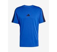 T-shirt adidas Essentials Single Jersey 3-Stripes manches courtes bleu noir - L