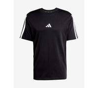 adidas Homme Essentials Three Stripes Single Jersey Tee, Black/White, L