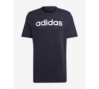 T-shirt adidas Essentials Single Jersey Linear Embroidered Logo manche courte bleu marine blanc - XS