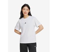 T-shirt adidas Essentials Small Logo manches courtes blanc pur femme - S